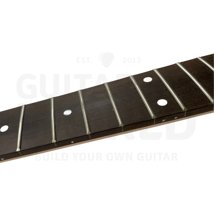 Mahogany NI-style Guitar Kit with Quilted Maple Veneer, Ebony Fretboard - Guitar Kit World