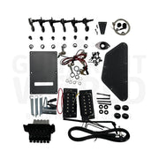 Mahogany NI-style Guitar Kit with Quilted Maple Veneer, Ebony Fretboard - Guitar Kit World