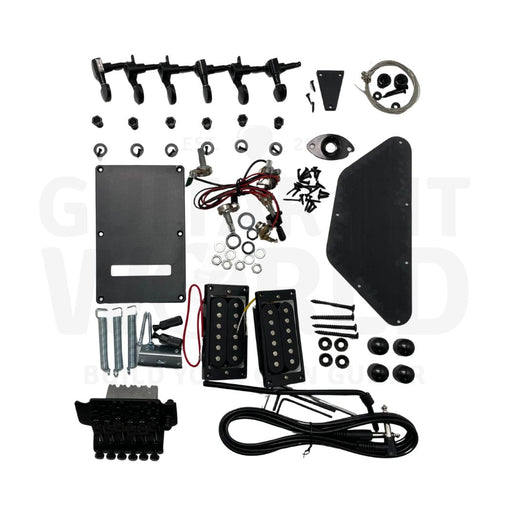 Mahogany NI-style Guitar Kit with Quilted Maple Veneer, Ebony Fretboard - Guitar Kit World