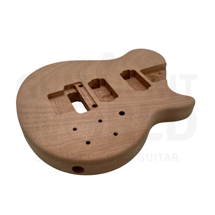 Mahogany NI-style Guitar Kit with Quilted Maple Veneer, Ebony Fretboard - Guitar Kit World