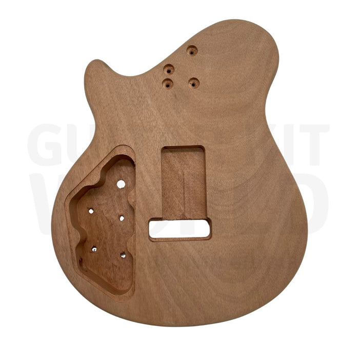 Mahogany NI-style Guitar Kit with Quilted Maple Veneer, Ebony Fretboard - Guitar Kit World