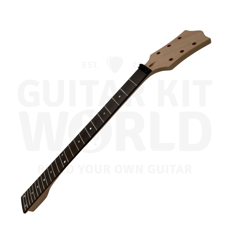 Mahogany NI-style Guitar Kit with Quilted Maple Veneer, Ebony Fretboard - Guitar Kit World