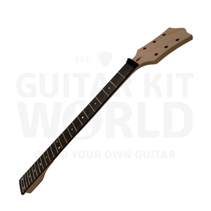 Mahogany NI-style Guitar Kit with Quilted Maple Veneer, Ebony Fretboard - Guitar Kit World