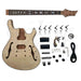 Semi-hollow Offset Body Guitar Kit with Quilted Maple Veneer - Guitar Kit World