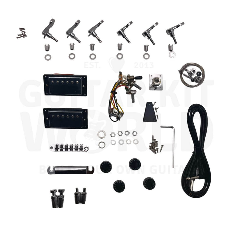 Semi-hollow Offset Body Guitar Kit with Quilted Maple Veneer - Guitar Kit World