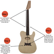 Acoustic Electric T-style with Blank Headstock and Equalizer - Guitar Kit World