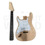 Left-Hand ST-Style Electric Guitar Kit with Mahogany Body, Maple Neck - Guitar Kit World