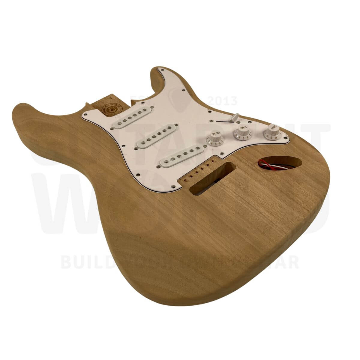 Mahogany ST-Style DIY Guitar Kit 21-Fret Maple Neck | GKW — Guitar