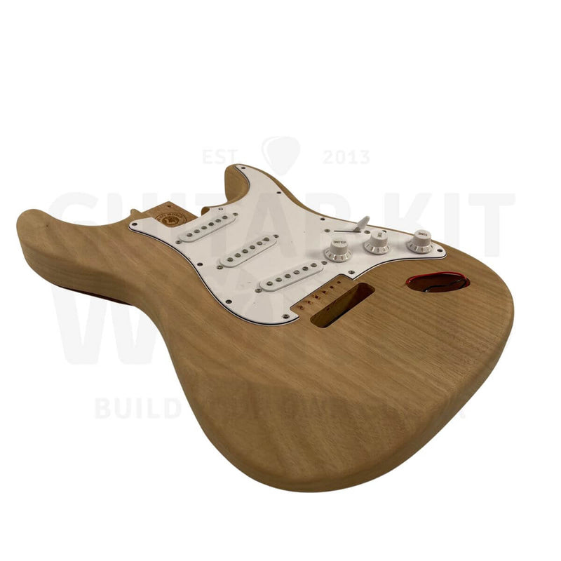 ST-Style Electric Guitar Kit with Mahogany Body, 22-Fret Maple Neck - Guitar Kit World