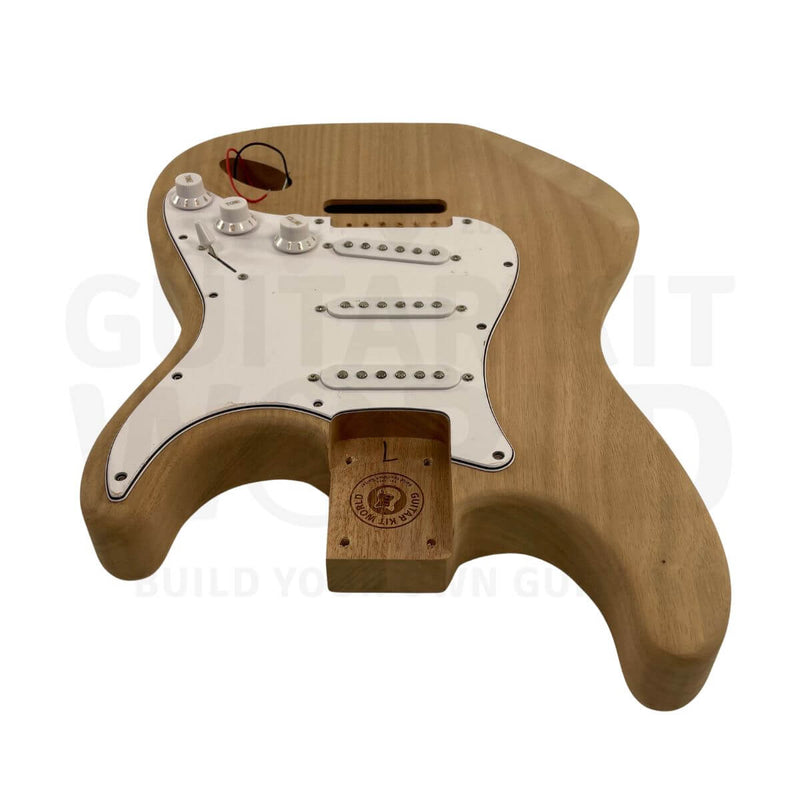 ST-Style Electric Guitar Kit with Mahogany Body, 22-Fret Maple Neck - Guitar Kit World