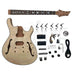 Semi-hollow Offset Body Guitar Kit with Quilted Maple Veneer 🌎 Free Shipping (International Warehouse)