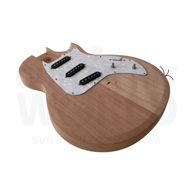 Mahogany TR Guitar Kit with Bolt On Neck, SSS Pickups, Rosewood Fretboard - Guitar Kit World