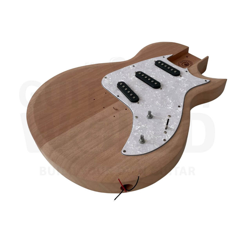 Mahogany TR Guitar Kit with Bolt On Neck, SSS Pickups, Rosewood Fretboard - Guitar Kit World