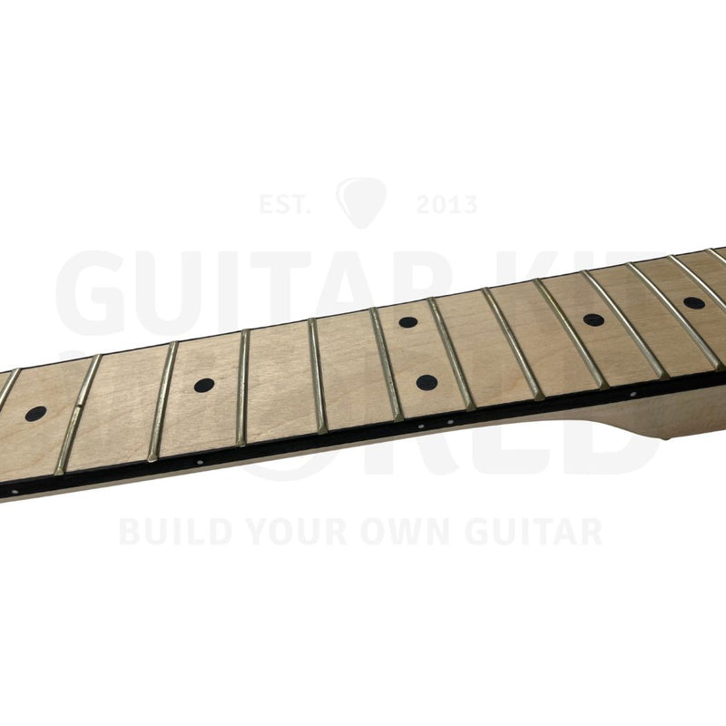 Basswood Body TE Guitar Kit with Bolt-On Maple Maple Skunk Striped Neck - Guitar Kit World