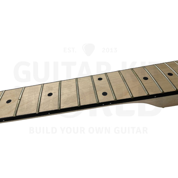 Basswood Body TE Guitar Kit with Bolt-On Maple Maple Skunk Striped Neck - Guitar Kit World