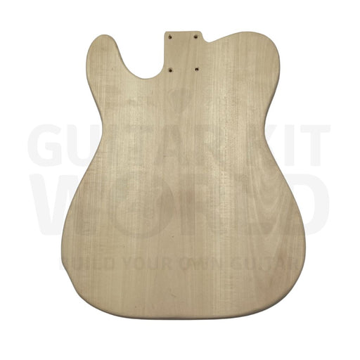 Basswood Body TE Guitar Kit with Bolt-On Maple Maple Skunk Striped Neck - Guitar Kit World