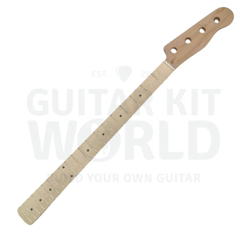 Basswood T-style Bass Guitar Kit with Maple Neck and Skunk Stripe - Guitar Kit World