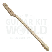 Basswood T-style Bass Guitar Kit with Maple Neck and Skunk Stripe - Guitar Kit World