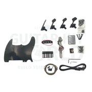 Basswood T-style Bass Guitar Kit with Maple Neck and Skunk Stripe - Guitar Kit World
