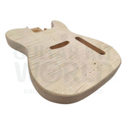 Basswood T-style Bass Guitar Kit with Maple Neck and Skunk Stripe - Guitar Kit World