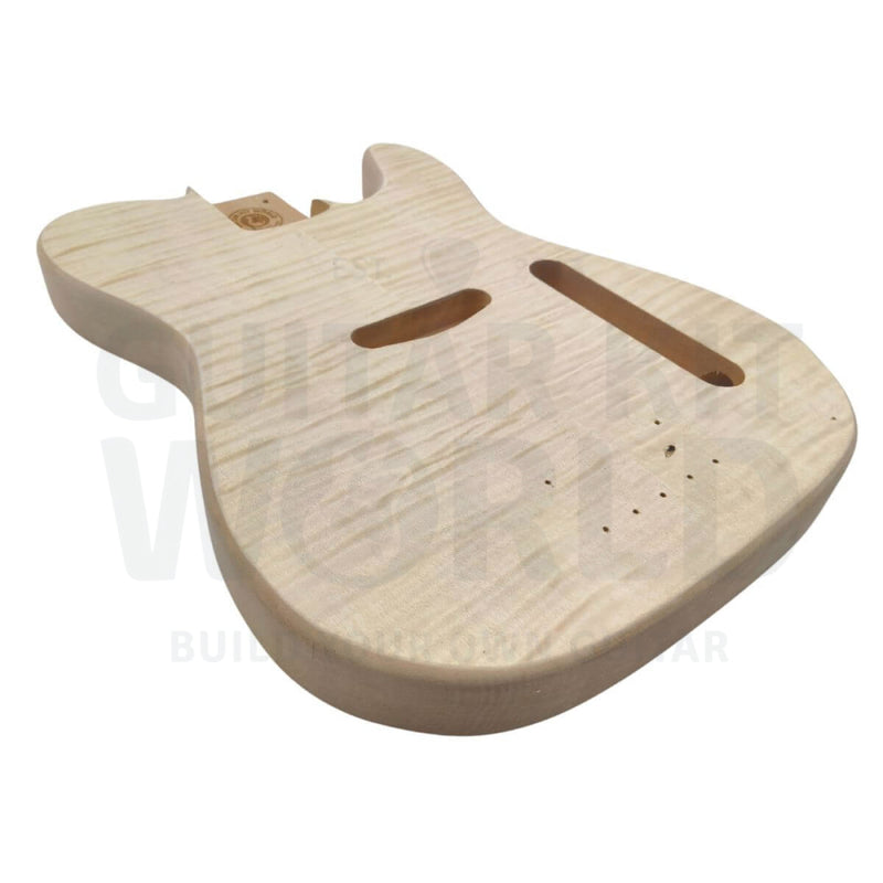 Basswood T-style Bass Guitar Kit with Maple Neck and Skunk Stripe - Guitar Kit World