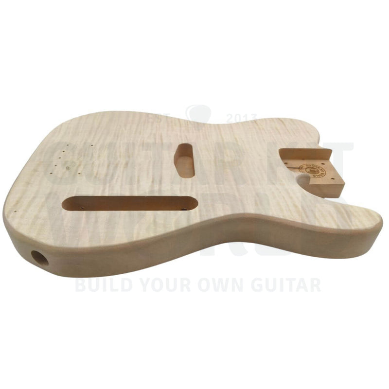 Basswood T-style Bass Guitar Kit with Maple Neck and Skunk Stripe - Guitar Kit World