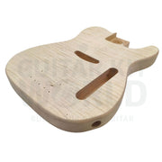 Basswood T-style Bass Guitar Kit with Maple Neck and Skunk Stripe - Guitar Kit World