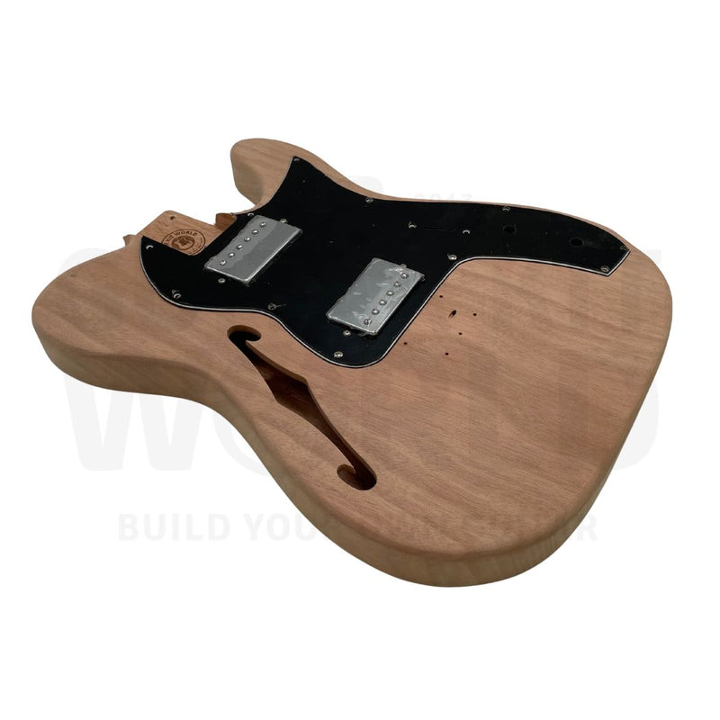 Mahogany TE Semi-Hollow DIY Guitar Kit with Pau Ferro Fretboard - Guitar Kit World