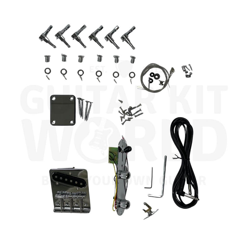 Mahogany TE Style Guitar Kit with Maple Neck, Rosewood Fretboard - Guitar Kit World