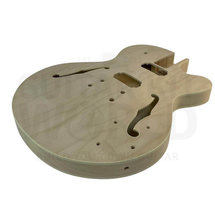 Thin L3 Hollow Body Electric Guitar Kit with Black Hardware