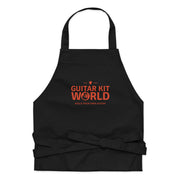Sawdust and Solder Shop Apron, printed organic, front view with ties