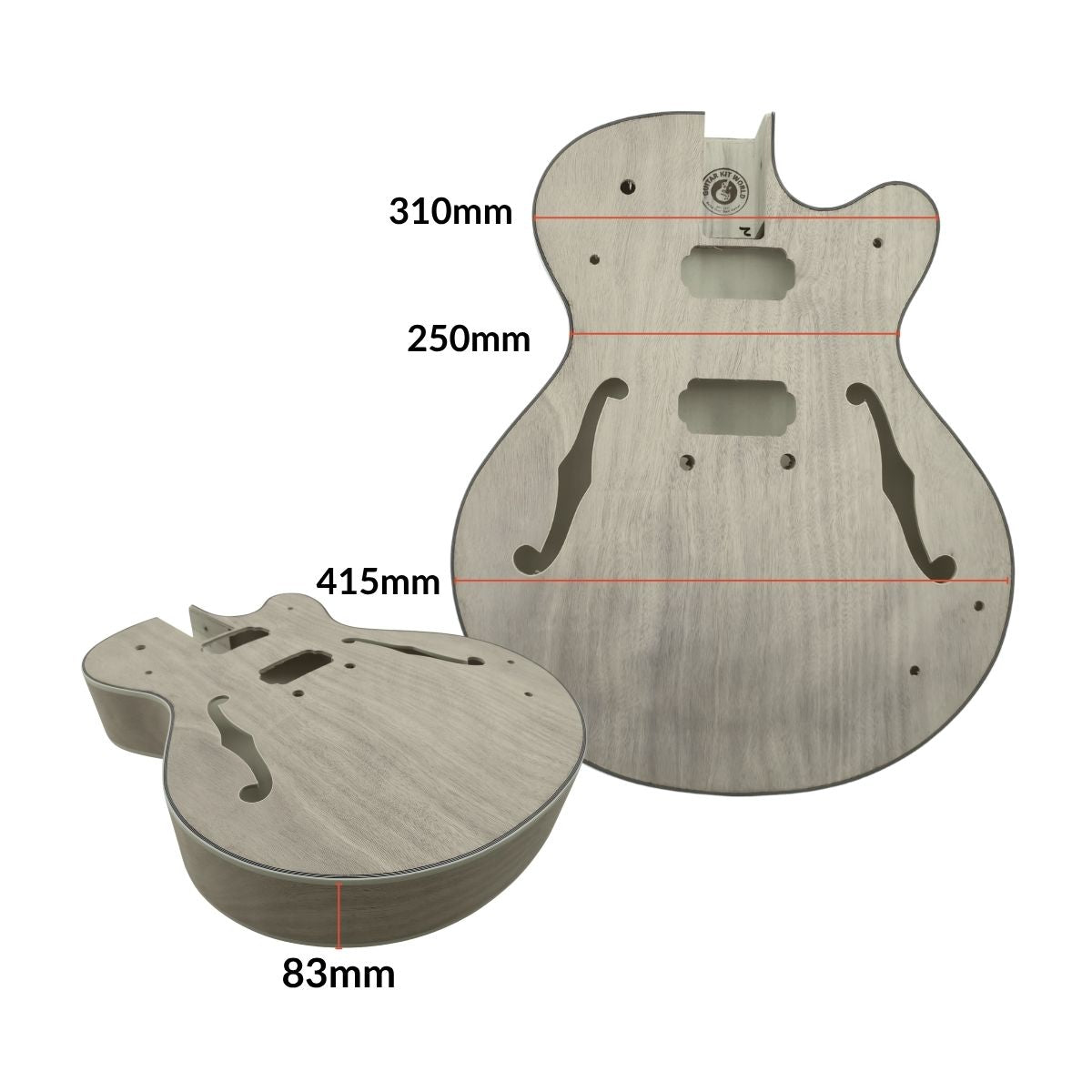 Jazz Archtop Venetian DIY Guitar Kit | GKW — Guitar Kit World