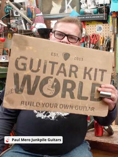 Completed DIY guitar from a Guitar Kit World kit