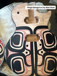 DIY electric guitar assembled from a Guitar Kit World kit