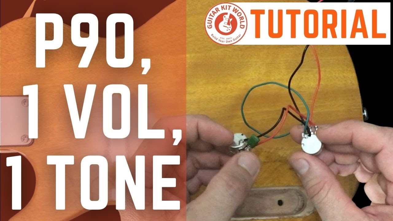 How to Wire a P90 Pickup, 1 Volume, 1 Tone, a Guitar Kit World wiring walkthrough