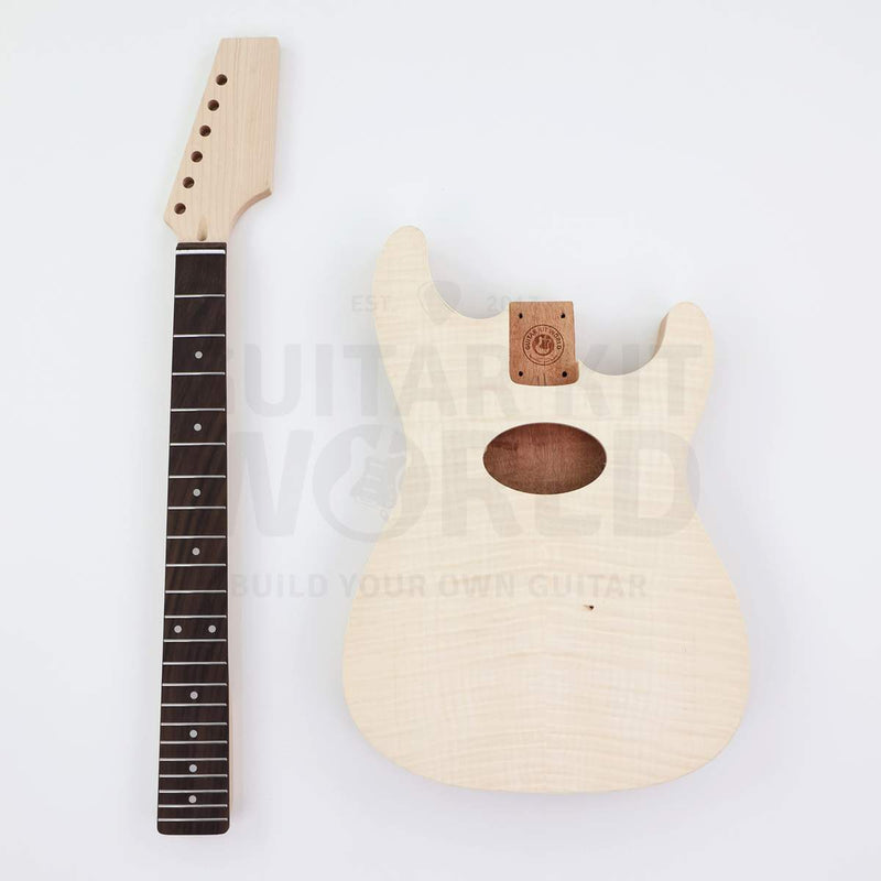 Acoustic electric hollow body guitar kit STH-RBRC-3652, body and neck front