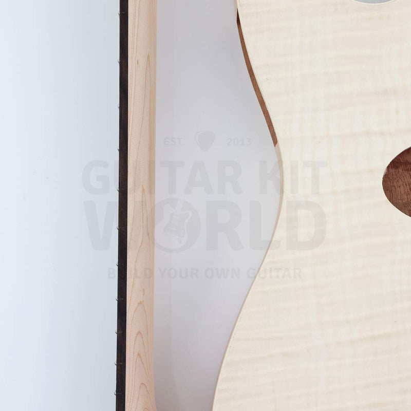 Acoustic electric hollow body guitar kit STH-RBRC-3652, body edge and binding detail