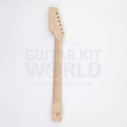 Back of the unfinished maple neck with blank headstock - Guitar Kit World