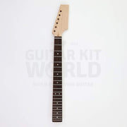 Bolt-on maple neck with rosewood fretboard and dot inlays, blank headstock up - Guitar Kit World