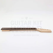 Side view of the unfinished neck from heel to headstock - Guitar Kit World