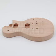 Bolt-on neck single-cutaway guitar kit with pre-wired electronics - mahogany body side profile