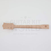 Bolt-on neck single-cutaway guitar kit with pre-wired electronics - mahogany neck back and bolt-on heel
