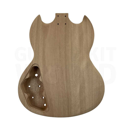 Devil-Horn guitar kit mahogany body back with control cavity - Guitar Kit World