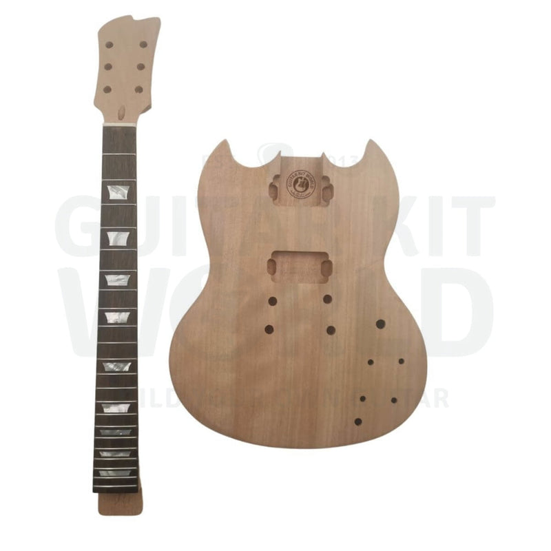 Rosewood Fretboard Devil-Horn Guitar Kit with Mahogany Body - Guitar Kit World