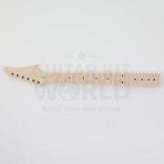 Gold hardware single-cutaway electric guitar kit, bound maple fretboard with black dot inlays, 22 frets