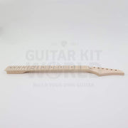 Gold hardware single-cutaway electric guitar kit, maple neck side profile