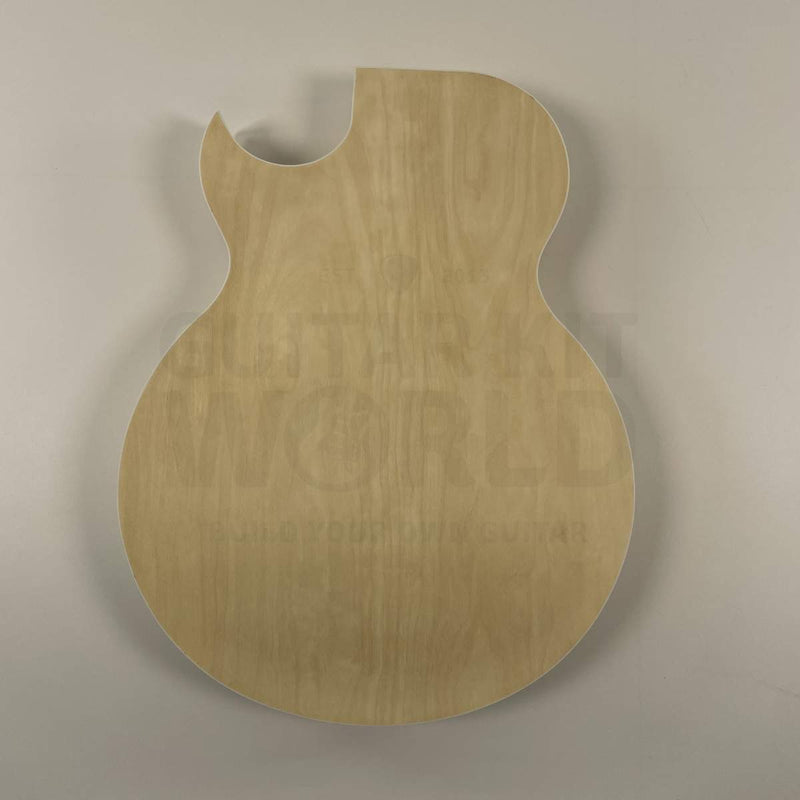 Hollow body guitar kit maple plywood body back view
