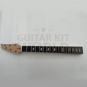 Flamed maple kit neck: bound rosewood fretboard, 22 frets, parallelogram inlays - Guitar Kit World