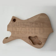 Back of the flamed maple Hookline body in plain mahogany with control cavity - Guitar Kit World