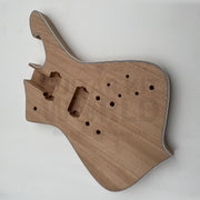 Unfinished mahogany Hookline guitar body with pointed single cutaway - Guitar Kit World